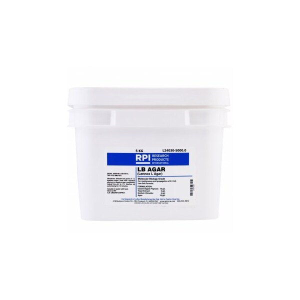 LB Agar, Low Salt Formula, Powder, 5 KG